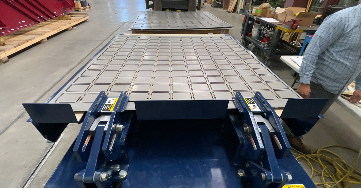 NAVCO Denesting Table Air Spring Lift Lowered